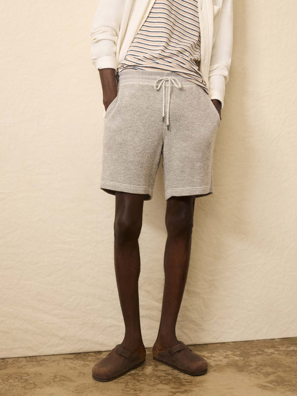 faherty Whitewater Sweatshort - Grey Shell Loop Men's Bottoms