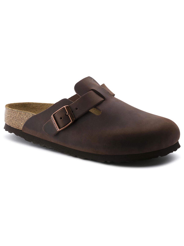 faherty Women's Birkenstock Boston Clog Soft Footbed - Oiled Leather Habana Women's Footwear