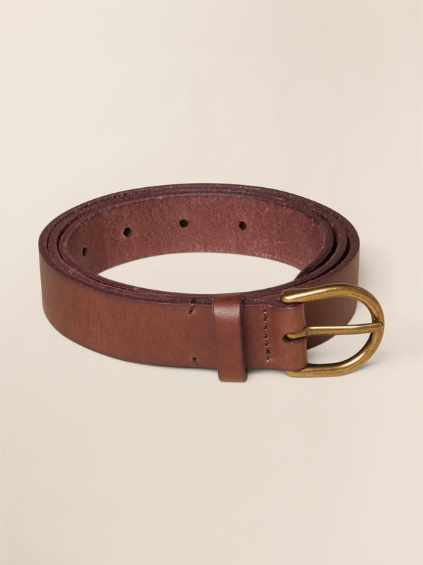 faherty Women's Leather Belt - Saddle Brown Women's Belts