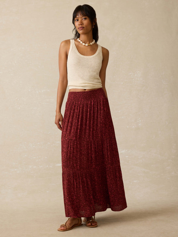 faherty Woodstock Skirt - Belmonte Floral Women's Bottoms