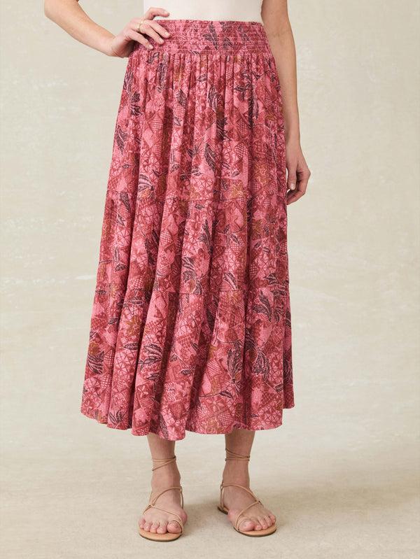 Faherty Woodstock Skirt - Island Breeze Floral Women's Bottoms