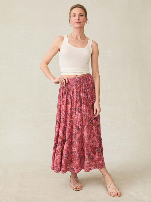 faherty Woodstock Skirt - Island Breeze Floral Women's Bottoms