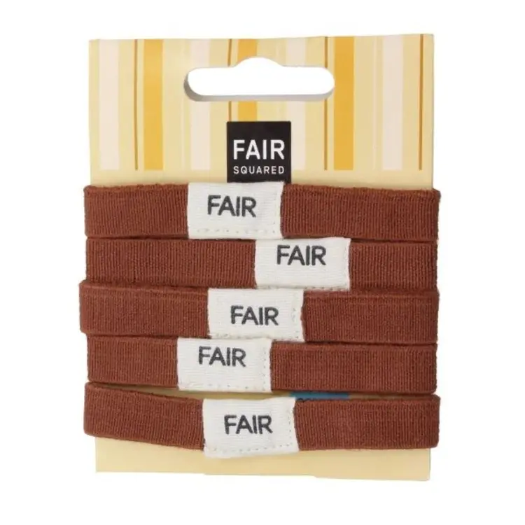 fair squared Hair Ties (Brown) FAIR SQUARED