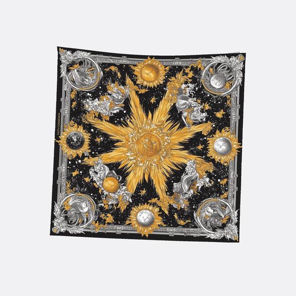 faith connexion ALTA MODA MIAMI ASTROLOGICAL PRINT SILK CREPE DE CHINE SCARF