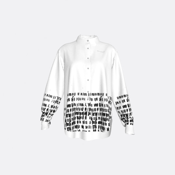Faith Connexion ALTA MODA MIAMI OVERSIZED PRINTED COTTON SHIRT