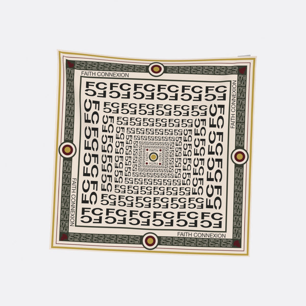 faith connexion ALTA MODA MIAMI SILK CREPE DE CHINE SCARF WITH FC PRINT