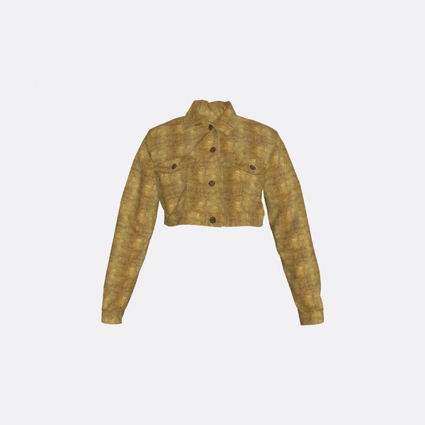 faith connexion ALTA MODA MIAMI WOMEN'S CROPPED STRETCH COTTON JACKET