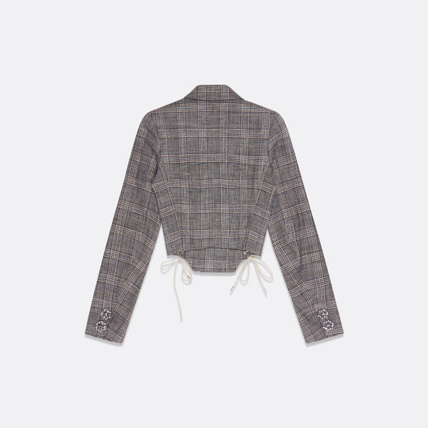 Faith Connexion DOUBLE BREASTED LACED BLAZER WITH BIJOU BUTTONS