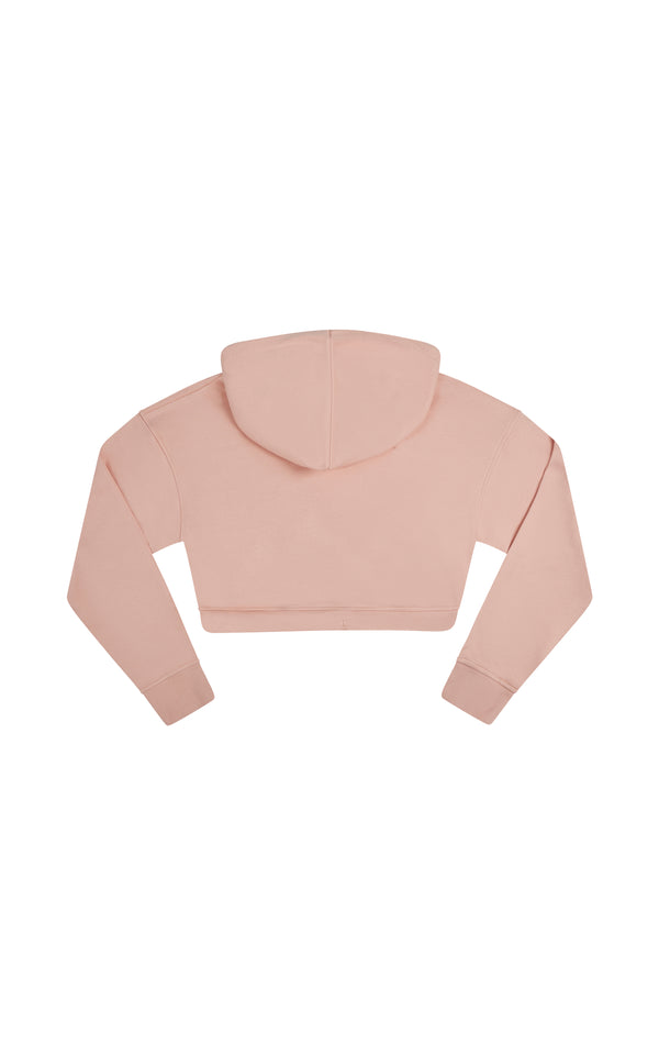 Faith Connexion DUSTY PINK ERIKA LOGO CROPPED HOODIE