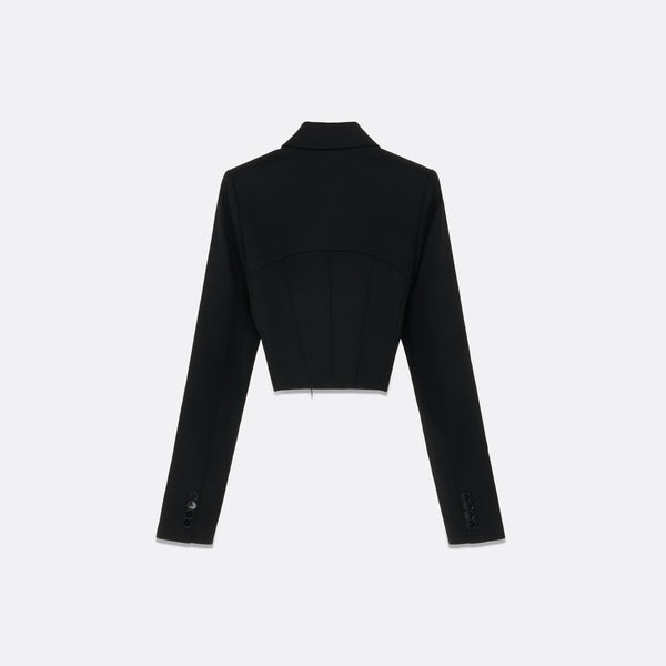 Faith Connexion BLACK BUSTIER BLAZER