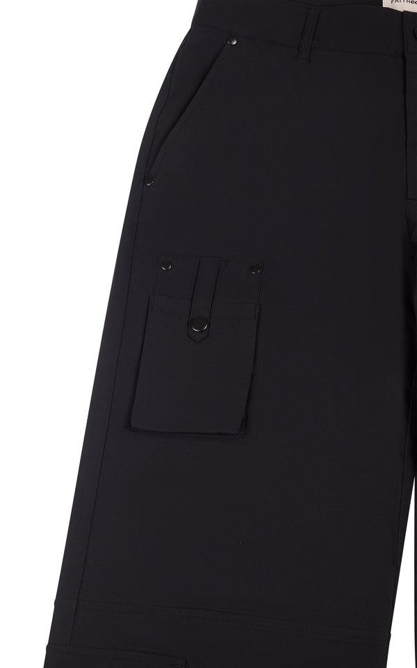 Faith Connexion BLACK CARGO PANTS