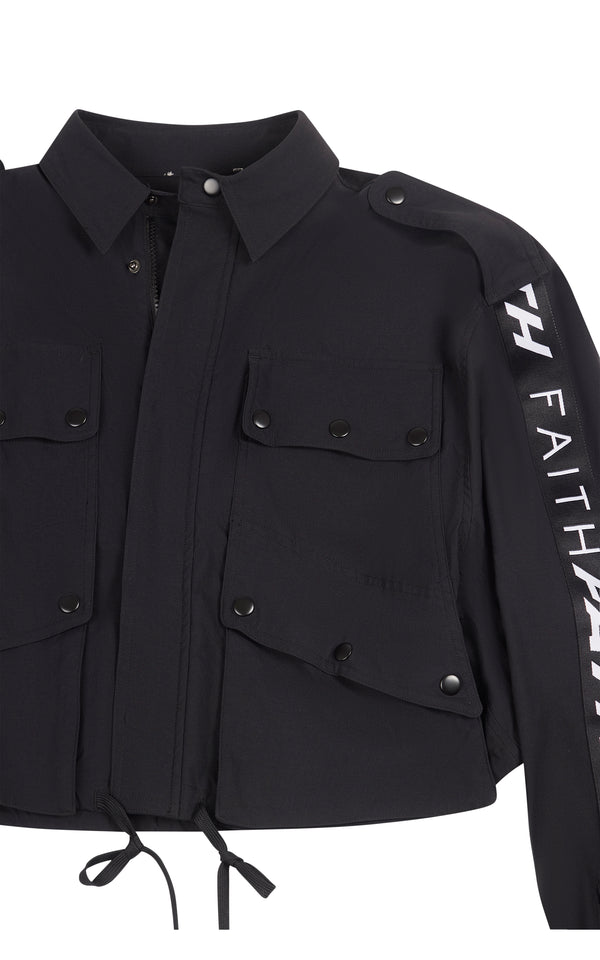 Faith Connexion BLACK VANESSA CROPPED PARKA