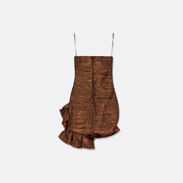 Faith Connexion COPPER STRAPLESS MINI DRESS