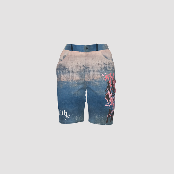 faith connexion GRAFFITI COTTON SHORTS