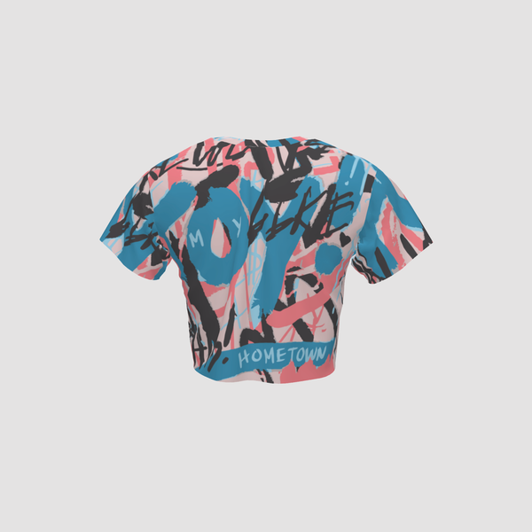 Faith Connexion GRAFFITI CROPPED T-SHIRT