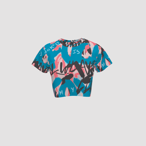 faith connexion GRAFFITI CROPPED T-SHIRT