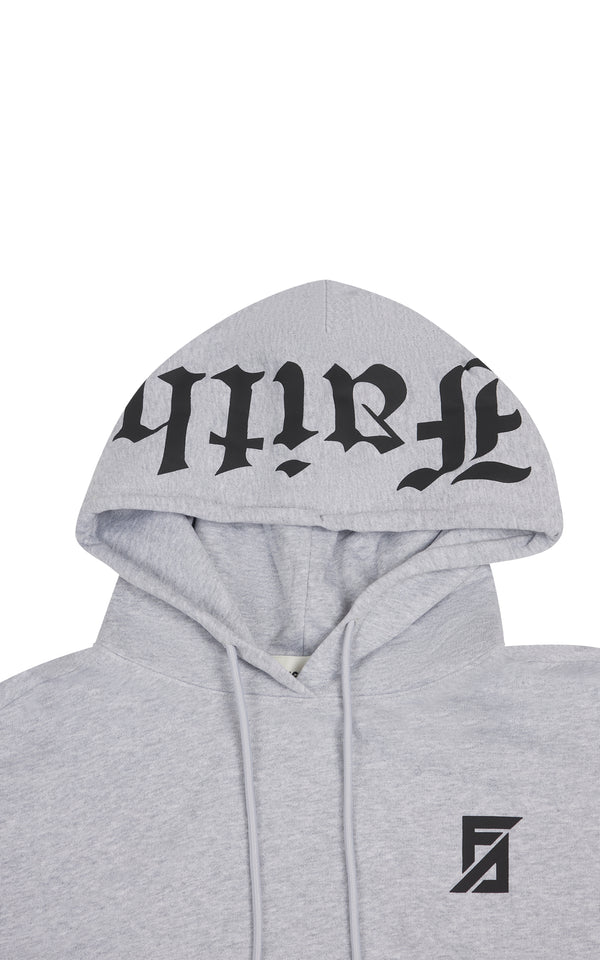 Faith Connexion GREY FAITH OVERSIZED HOODIE