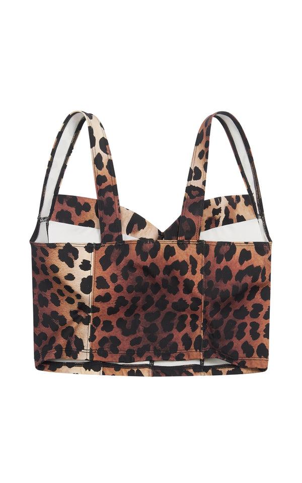 Faith Connexion LEOPARD DOLCE BUSTIER BRA TOP