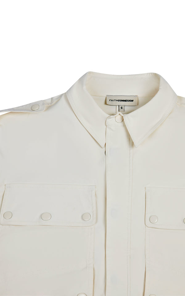 Faith Connexion OFF WHITE VANESSA CROPPED PARKA