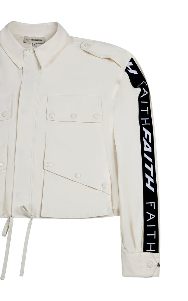 Faith Connexion OFF WHITE VANESSA CROPPED PARKA