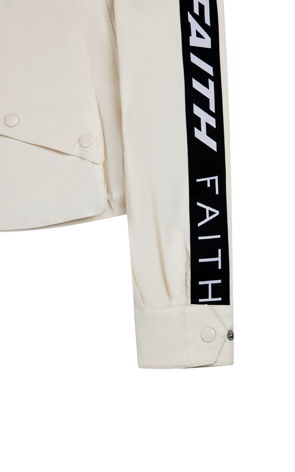 Faith Connexion OFF WHITE VANESSA CROPPED PARKA