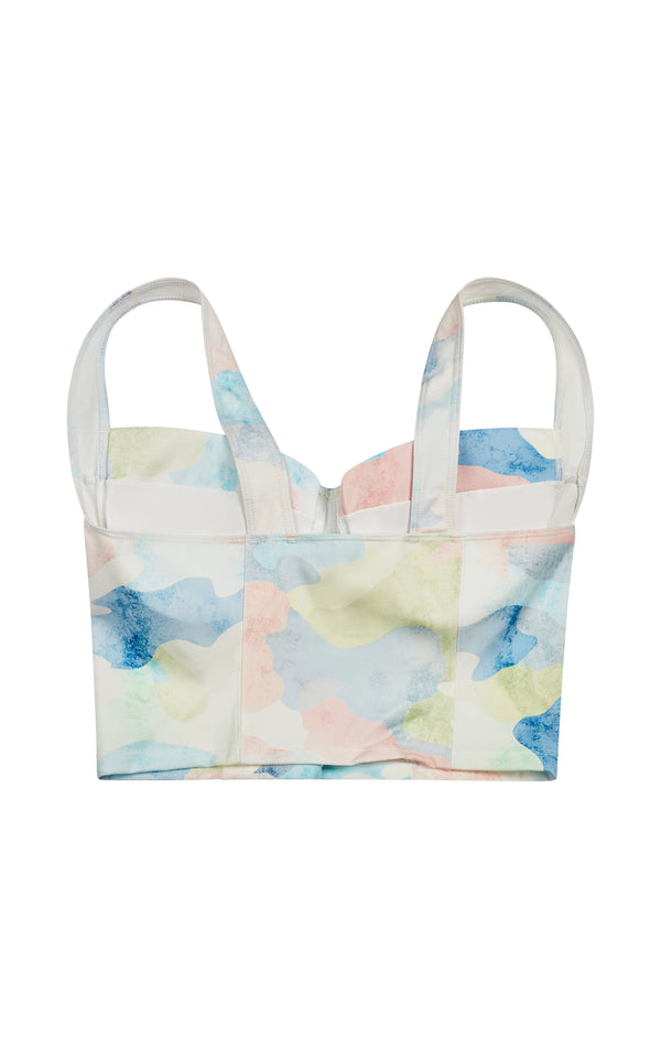 Faith Connexion PASTEL CAMO DOLCE BUSTIER BRA TOP