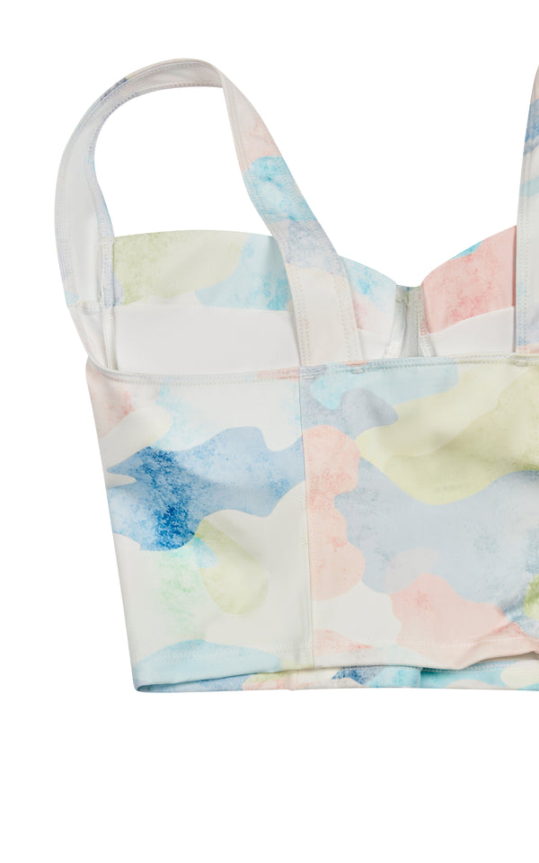 Faith Connexion PASTEL CAMO DOLCE BUSTIER BRA TOP