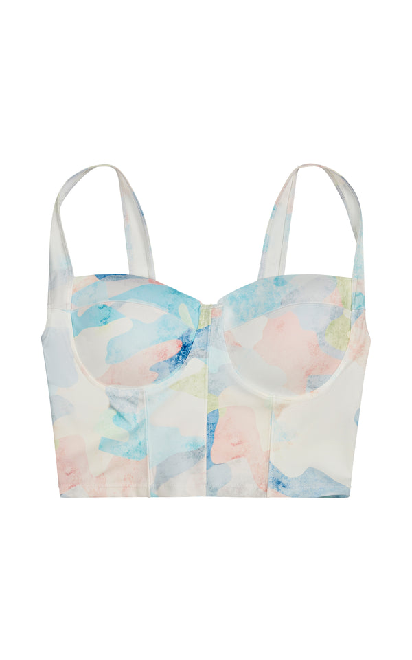 faith connexion PASTEL CAMO DOLCE BUSTIER BRA TOP