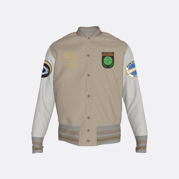 faith connexion PATCH-EMBELLISHED VARSITY JACKET