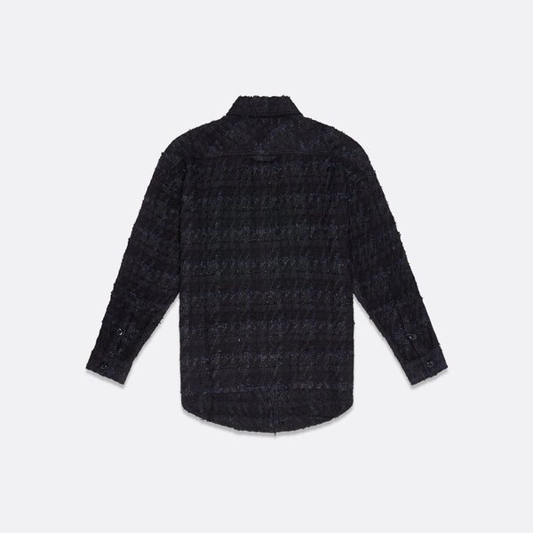 Faith Connexion UNISEX OVERSIZED BLACK TWEED SHIRT