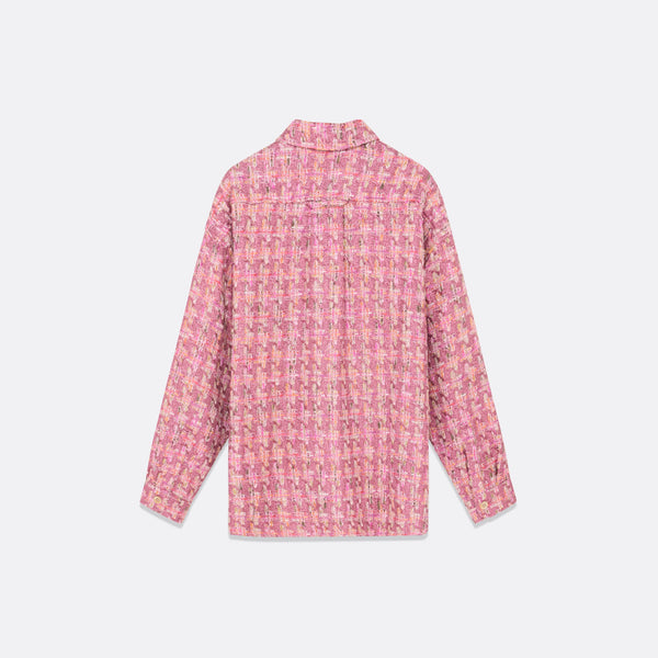 Faith Connexion UNISEX OVERSIZED PINK TWEED SHIRT
