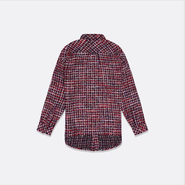 Faith Connexion UNISEX OVERSIZED RED TWEED SHIRT