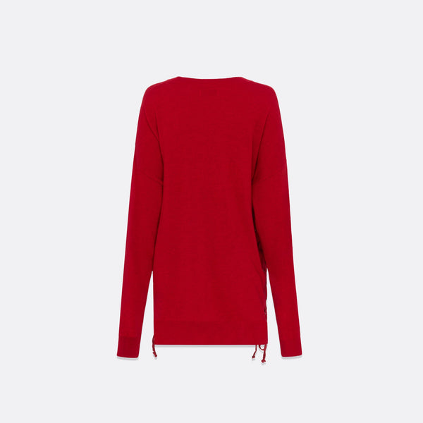 Faith Connexion UNISEX RED KNIT PULLOVER