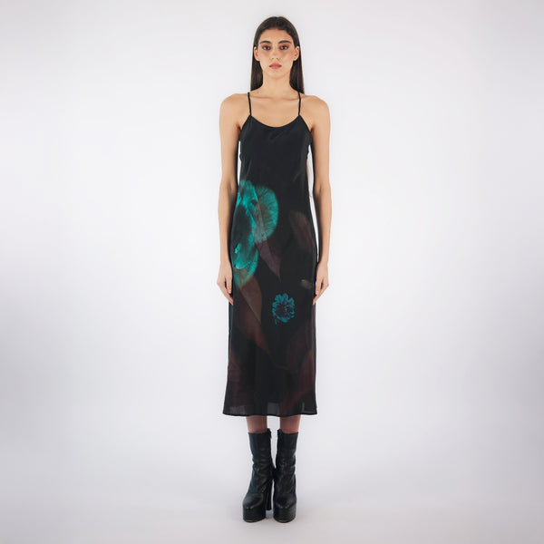 faith connexion FLORAL SILK CREPE DE CHINE SLIP DRESS | ARIANA ISHAIRZAY