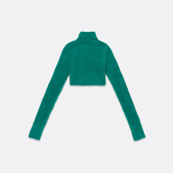 faith connexion KNITTED HIGH COLLAR CROPPED SWEATER