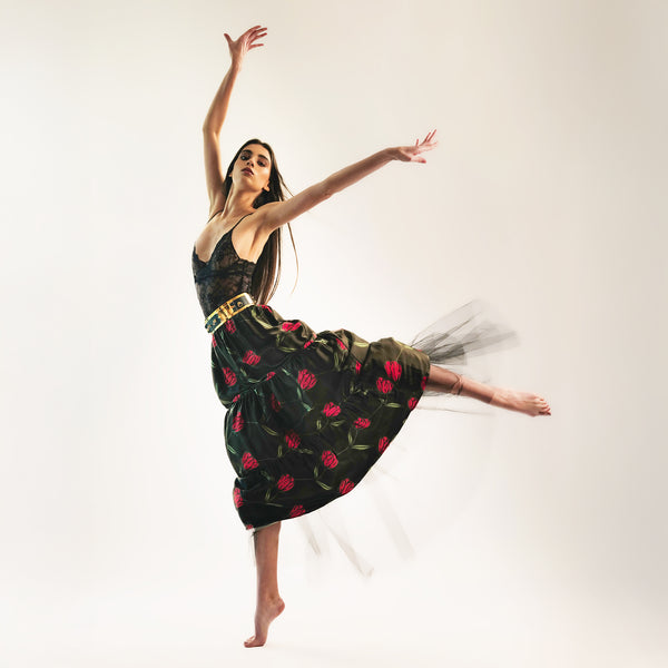 Faith Connexion ROSE SKIRT IN SILK STRETCH CHARMEUSE | KATE PEREZ