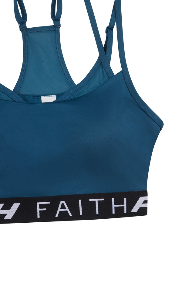 Faith Connexion SAILOR BLUE LETY STRAPPY SPORTS BRA TANK