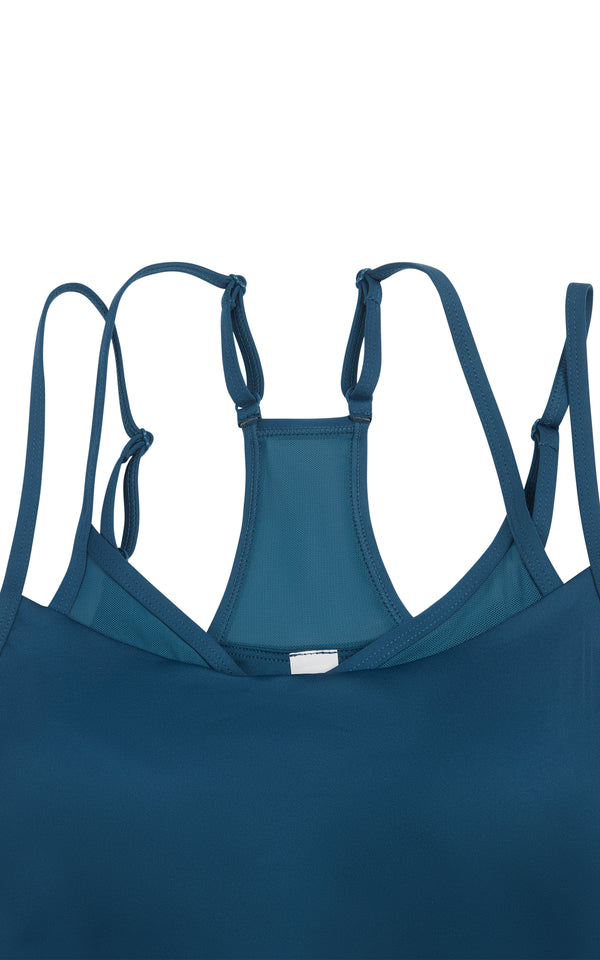 Faith Connexion SAILOR BLUE LETY STRAPPY SPORTS BRA TANK