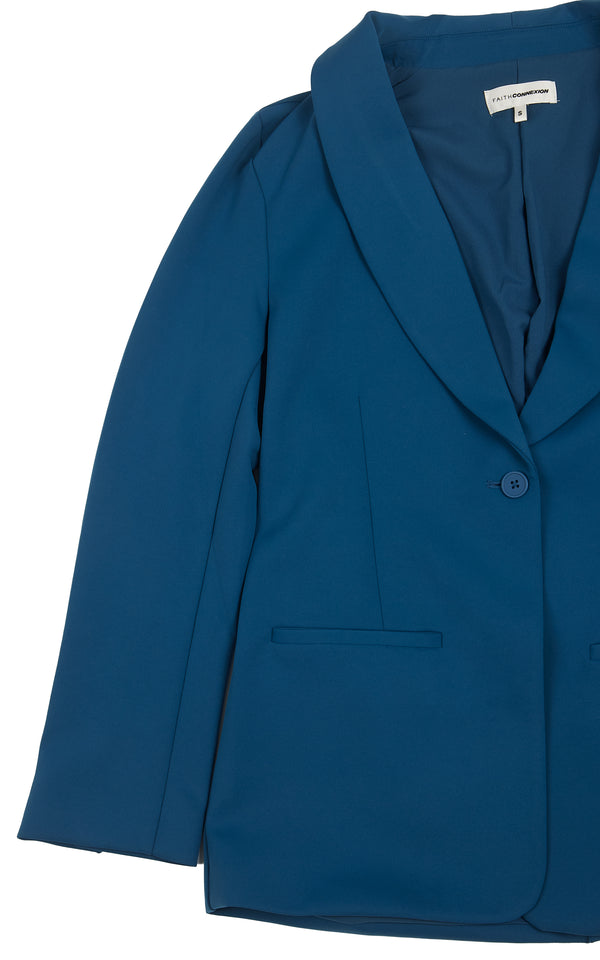 Faith Connexion SAILOR BLUE MARIA SCUBA RELAXED FIT BLAZER