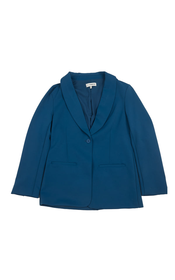 faith connexion SAILOR BLUE MARIA SCUBA RELAXED FIT BLAZER