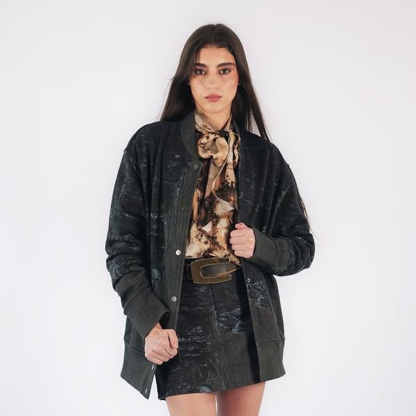 faith connexion TROMPE L'OEIL VARSITY BOMBER JACKET | EDGAR AGUILAR