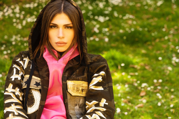 Faith Connexion UNISEX ORGANZA HOODIE WITH FRONT POCKET