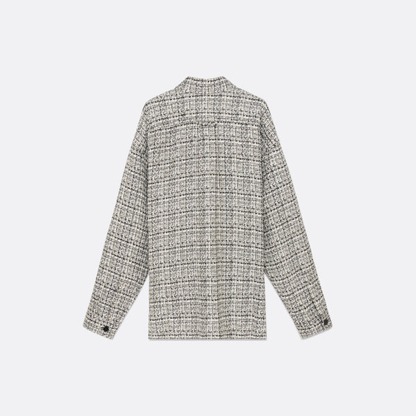Faith Connexion UNISEX OVERSIZED BLACK&WHITE TWEED SHIRT