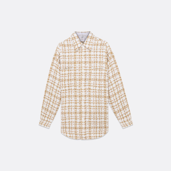faith connexion UNISEX OVERSIZED WHITE&GOLD TWEED SHIRT