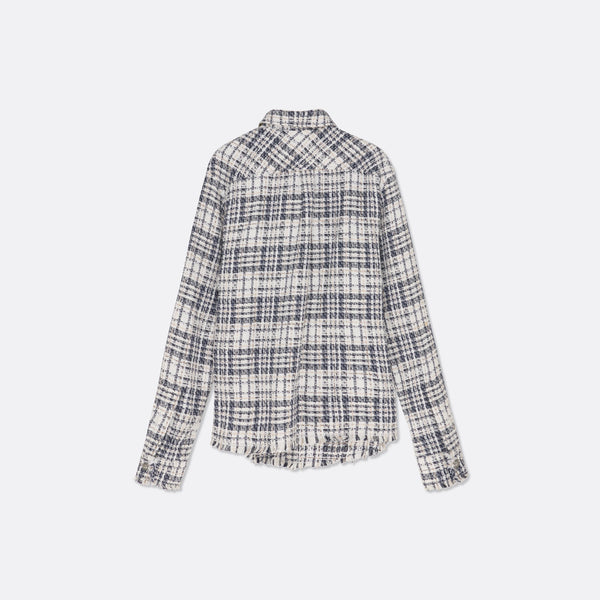 Faith Connexion UNISEX STRUCTURED OVERSIZED NAVY TWEED SHIRT