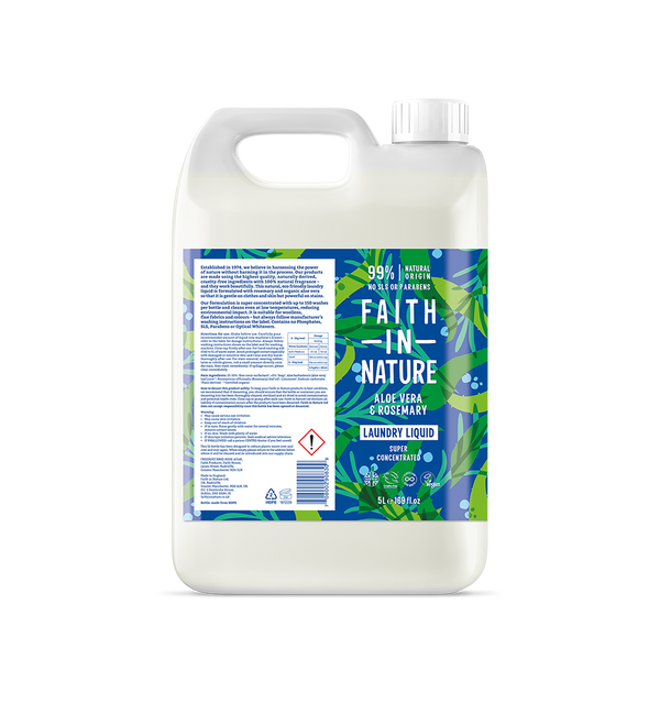 faith in nature Aloe Vera & Rosemary Laundry Liquid - 5L