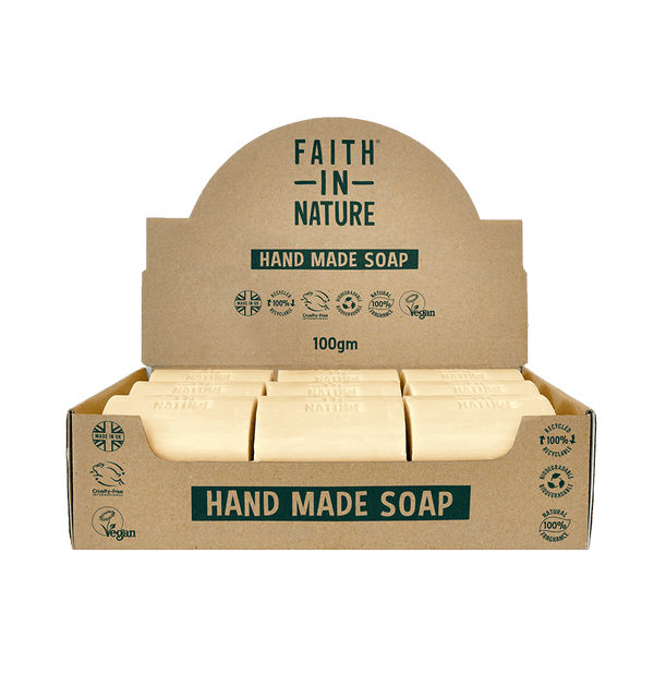faith in nature Box of 18 Unwrapped Fragrance Free Soaps