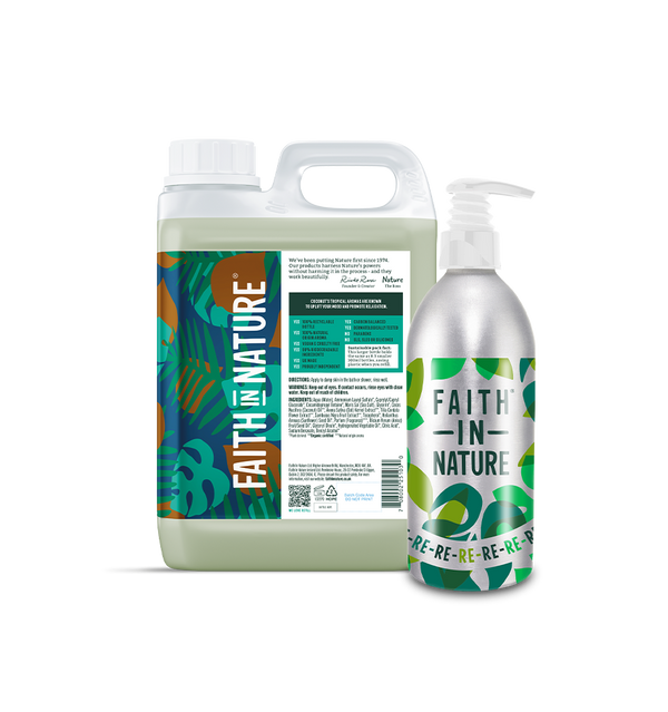 faith in nature Coconut Body Wash 2.5L With Aluminium Refill Bottle