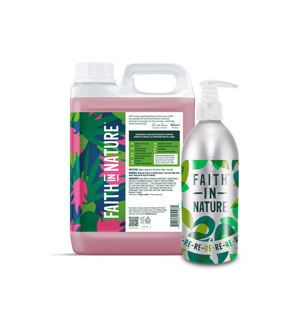 faith in nature Dragon Fruit Body Wash 2.5L With Aluminium Refill Bottle