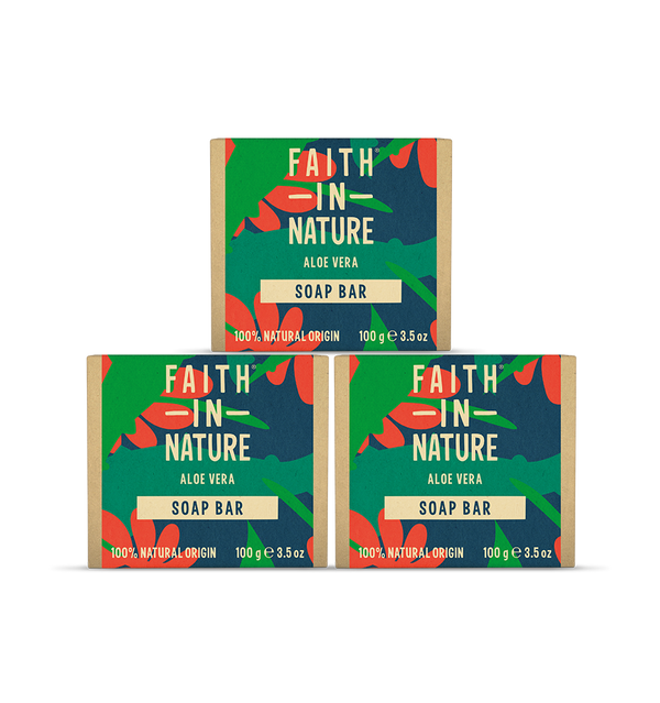 faith in nature 3 x Aloe Vera Soap Bars